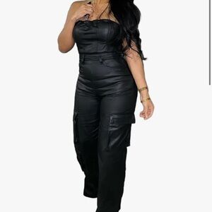 Black Strapless Jumpsuit